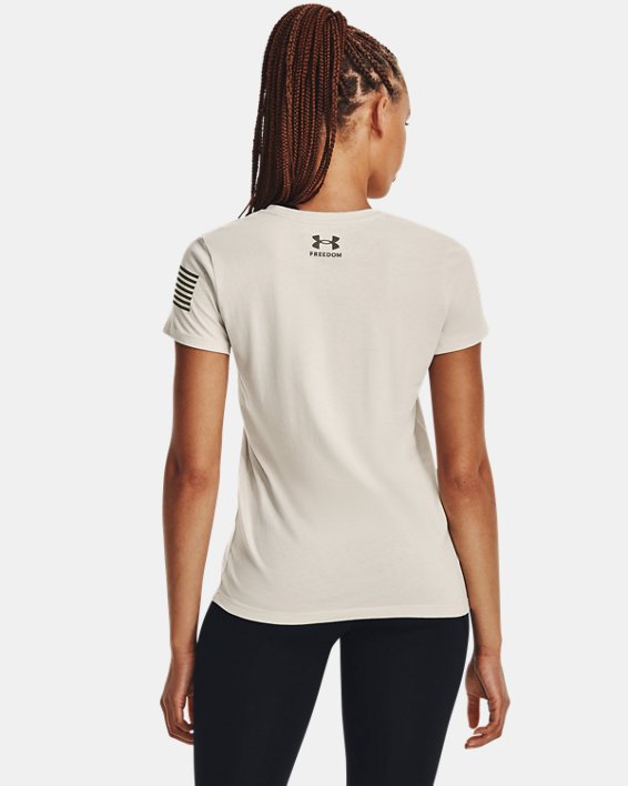Women's UA Freedom USA T-Shirt, White, pdpMainDesktop image number 1